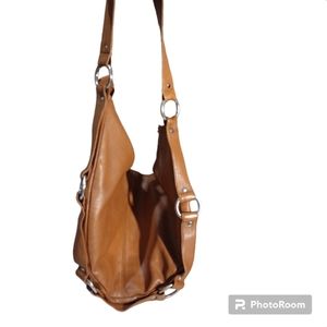Hobo international leather shoulder hobo bag
